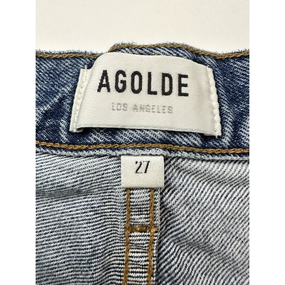 Agolde Women's High Rise Straight Denim Jeans Size 27 Blue Classic - Picture 4 of 9